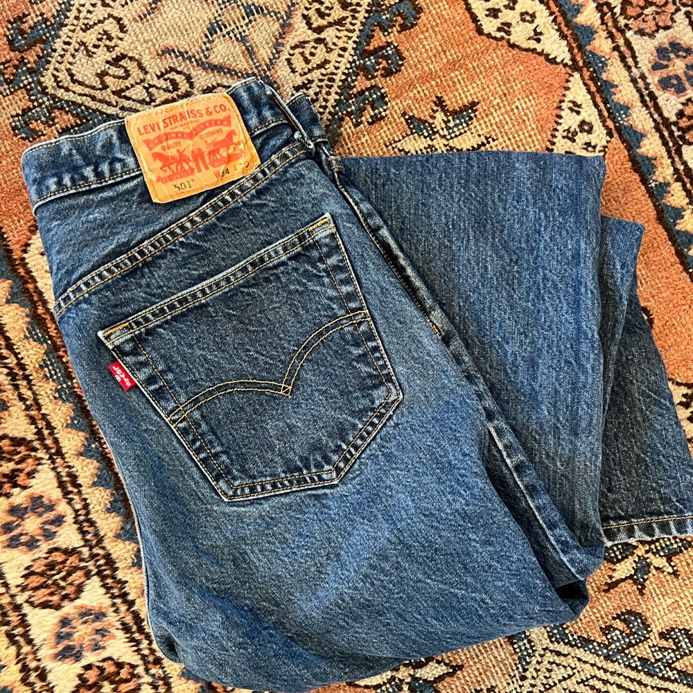 Vintage Levi's 501a Denim Jeans in Classic Blue